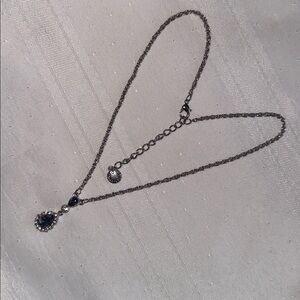 Elegant Silver and Blue Pendant Necklace